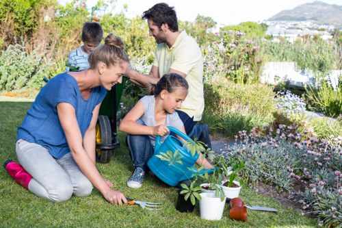 Eco-friendly garden with native plants and sustainable elements in Chislehurst